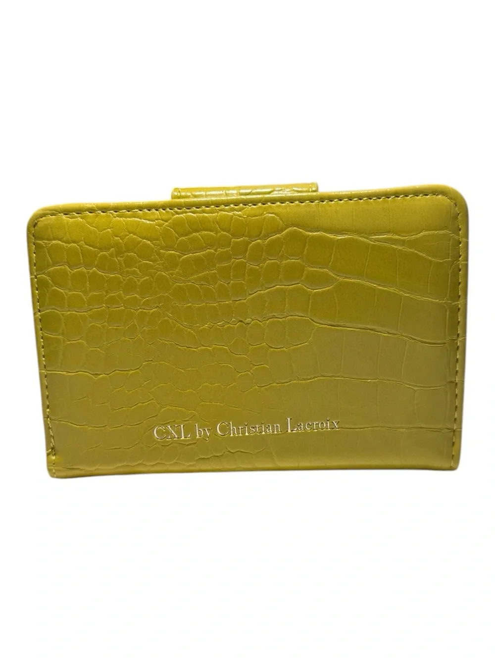Christian Lacroix Forestis Croco Bi-Fold Wallet Moss NWT